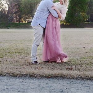 Morning Lavender Tulle Maxi Skirt
